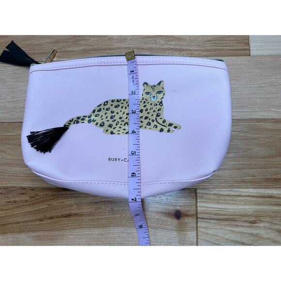 Ruby + Cash: Pink Leopard Tassel Makeup Bag - Picture 6 of 8
